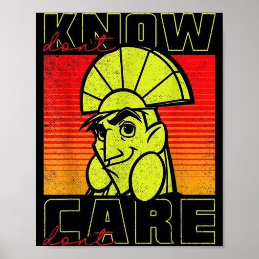 皇帝の新しいグルーヴ Kuzco Don't Know Don't Ca ポスター (正面)