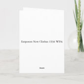 皇帝の新しい衣服1936 WPA カード (裏面)