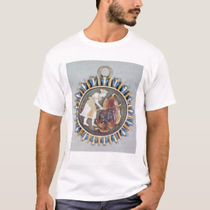 皇帝のShah Jahanの殺害のライオンを描写するカメオ Tシャツ