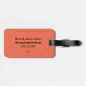 皇帝アルカナ専攻のタロットカードクラウン ラゲッジタグ (裏面横)