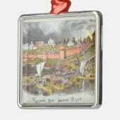 皇帝イヴァンの時のモスクワクレムリンIII メタルオーナメント (左)