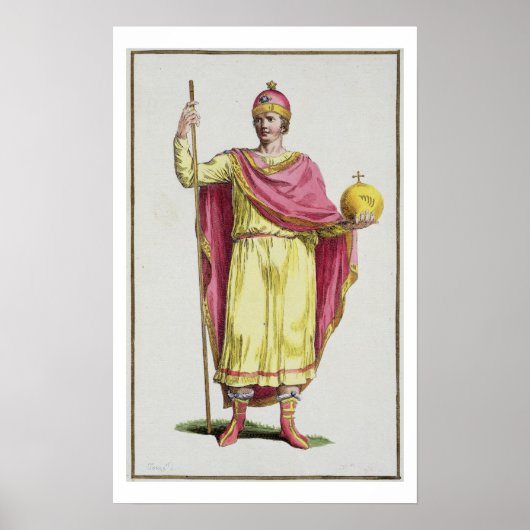 皇帝オットーIII (980-1002)、ピエール・デュ刻印 ポスター (正面)