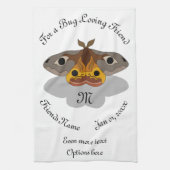 皇帝カラフル蛾モノグラム キッチンタオル (縦)