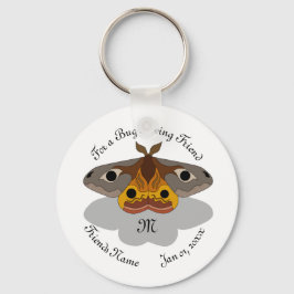 皇帝カラフル蛾モノグラム キーホルダー