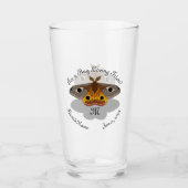 皇帝カラフル蛾モノグラム タンブラーグラス (正面)