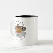 皇帝カラフル蛾モノグラム ツートーンマグカップ (正面左)