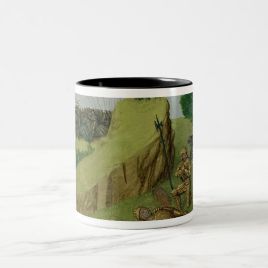 皇帝カール大帝はロランドを見つけます ツートーンマグカップ (中央)