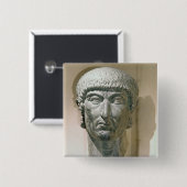 皇帝コンスタンチーヌIの巨大な頭部 缶バッジ (正面&裏面)