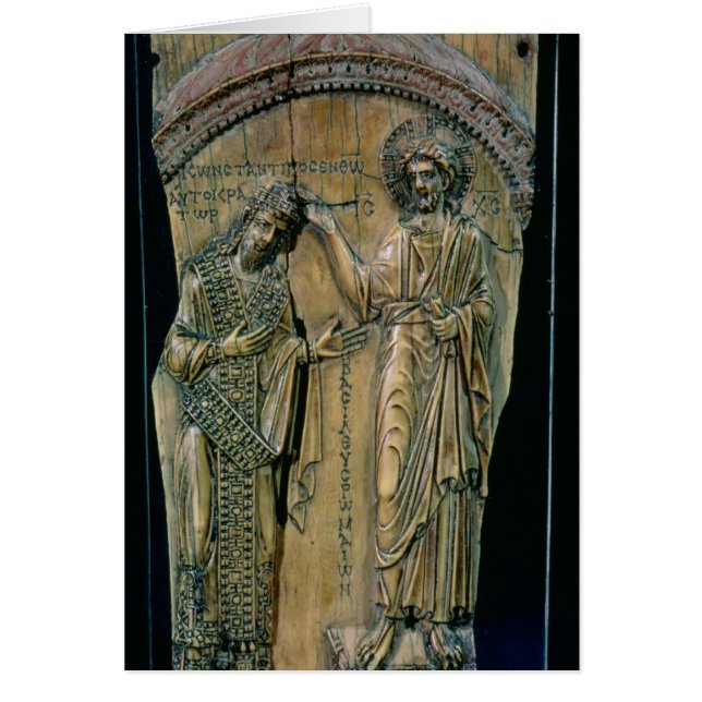 皇帝コンスタンチーヌVIIを戴冠させているキリスト (正面)