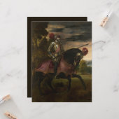 皇帝チャールズ5世の騎馬（Tititian著） カード (正面/裏面インサイチュ)