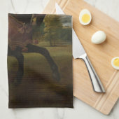 皇帝チャールズ5世の騎馬（Tititian著） キッチンタオル (四つ折り)