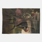 皇帝チャールズ5世の騎馬（Tititian著） キッチンタオル (横)