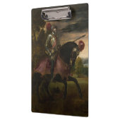 皇帝チャールズ5世の騎馬（Tititian著） クリップボード (左)