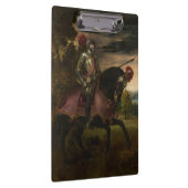 皇帝チャールズ5世の騎馬（Tititian著） クリップボード (右)