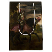 皇帝チャールズ5世の騎馬（Tititian著） ミディアムペーパーバッグ (裏面)