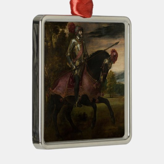 皇帝チャールズ5世の騎馬(Tititian著) メタルオーナメント (右)
