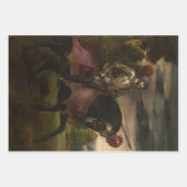 皇帝チャールズ5世の騎馬（Tititian著） ラッピングペーパーシート (正面2)