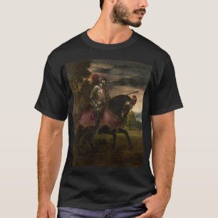 皇帝チャールズ5世の騎馬(Tititian著) Tシャツ
