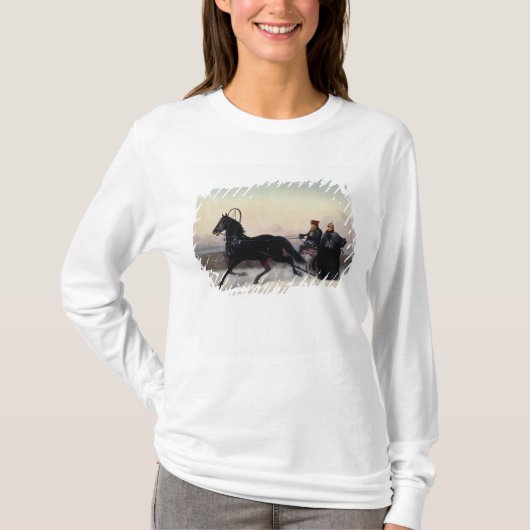 皇帝ニコラスそりで運転するI Tシャツ (正面)