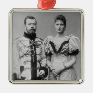 皇帝ニコラスのポートレートの写真II (1868-1918年 メタルオーナメント