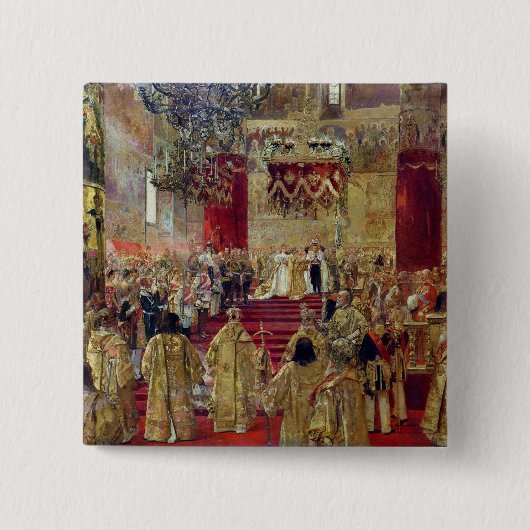 皇帝ニコラスの即位のための勉強II 缶バッジ (正面)