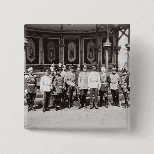 皇帝ニコラスgardeに立つII (1868-1918年) 缶バッジ (正面)