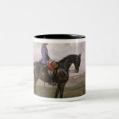 皇帝フランツヨセフ彼のオーストリアの馬のI ツートーンマグカップ (中央)