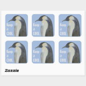 皇帝ペンギンの気候変動ステッカー スクエアシール (シート)