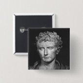 皇帝Augustusの頭部 缶バッジ (正面&裏面)