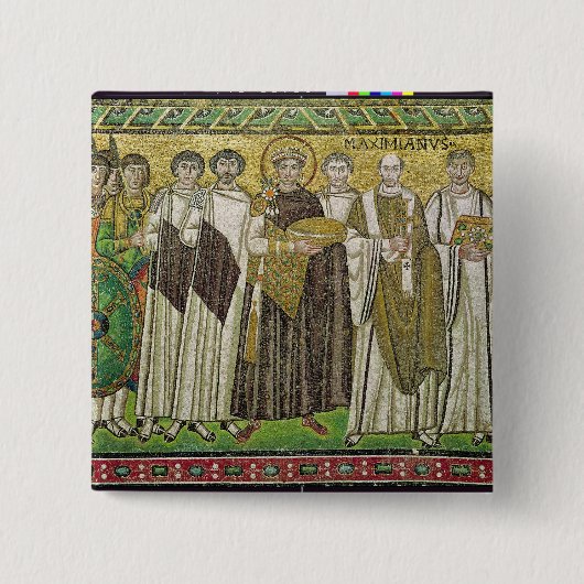 皇帝Justinian I 缶バッジ (正面)