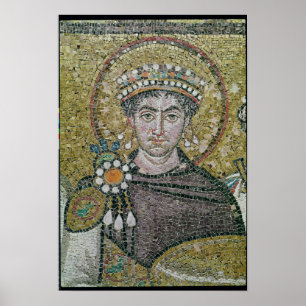 皇帝Justinian I c.547の広告 ポスター