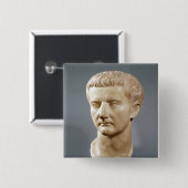 皇帝Tiberiusの頭部 缶バッジ (正面&裏面)