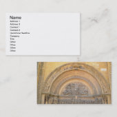 皇族のキリストを描写するポーチのTympanum 名刺 (正面/裏面)
