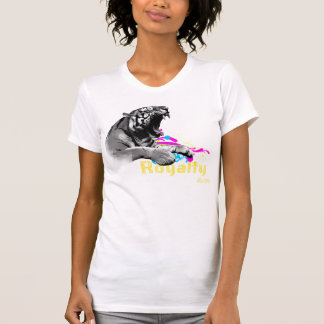 皇族のトラの女性によって破壊されるティー Tシャツ