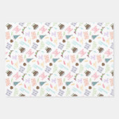 皮おもしろい肉誕生日 ラッピングペーパーシート (正面2)