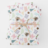 皮おもしろい肉誕生日 ラッピングペーパーシート (インサイチュ)