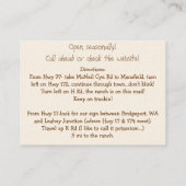 皮およびネイルの牧場のCoraの小屋、… ...... 名刺 (裏面)