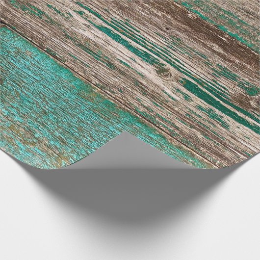 皮がむける痛みのある古い茶色の木の背景 ラッピングペーパー (角)