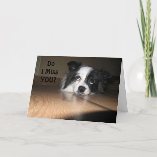 「皮が割れた」私は恋しく思とても多い! カード (正面)