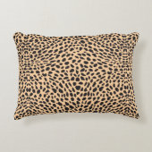 皮のチータの装飾 アクセントクッション (正面)