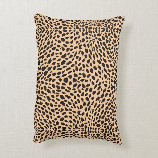 皮のチータの装飾 アクセントクッション (裏面(縦))