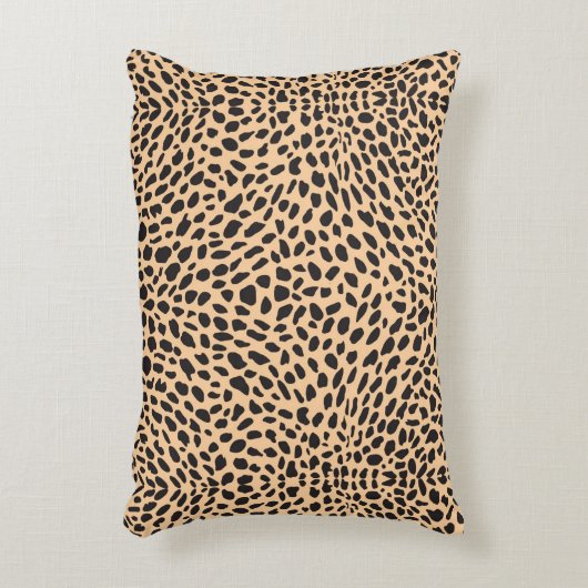 皮のチータの装飾 アクセントクッション (正面(垂直))