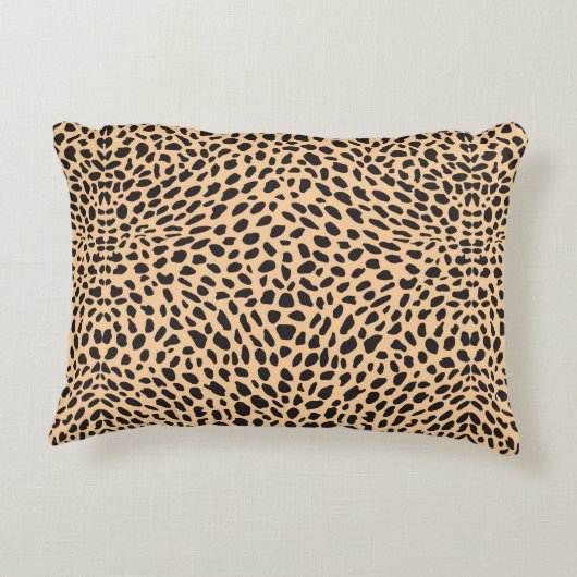 皮のチータの装飾 アクセントクッション (裏面)