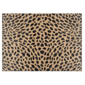 皮のチータの装飾 カッティングボード (正面)