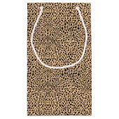 皮のチータの装飾 スモールペーパーバッグ (裏面)