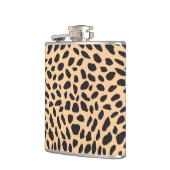 皮のチータの装飾 フラスク (左)