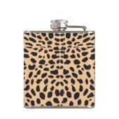 皮のチータの装飾 フラスク (裏面)