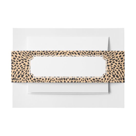 皮のチータの装飾 招待状ベリーバンド (正面例)