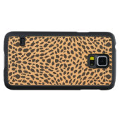 皮のチータの装飾 CarvedメープルGalaxy S5スリムケース (正面(横))