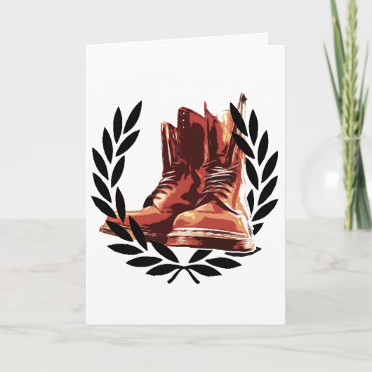 皮のブーツ カード (正面)